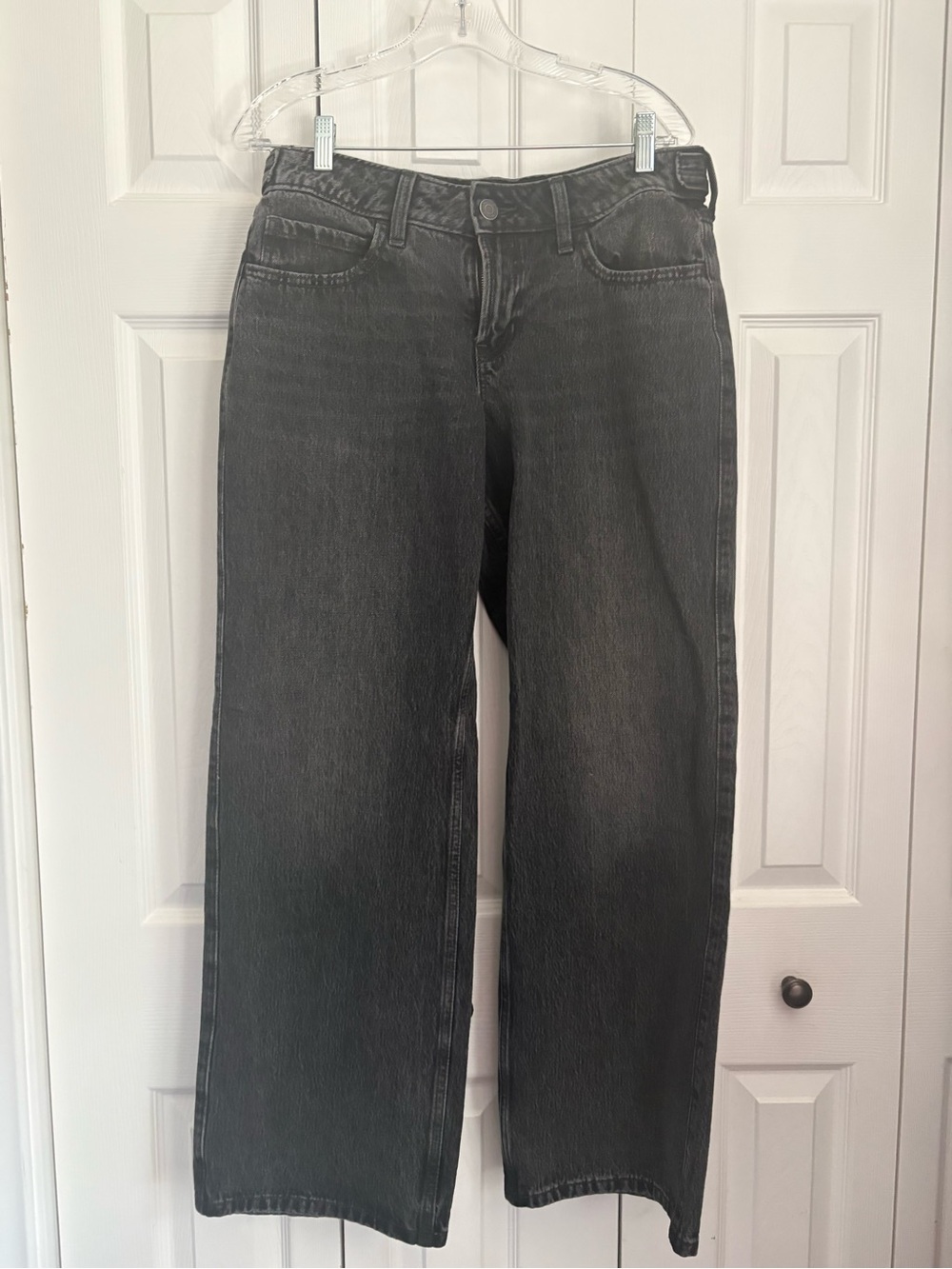 Hollister Wide Leg Jeans in Washed Black